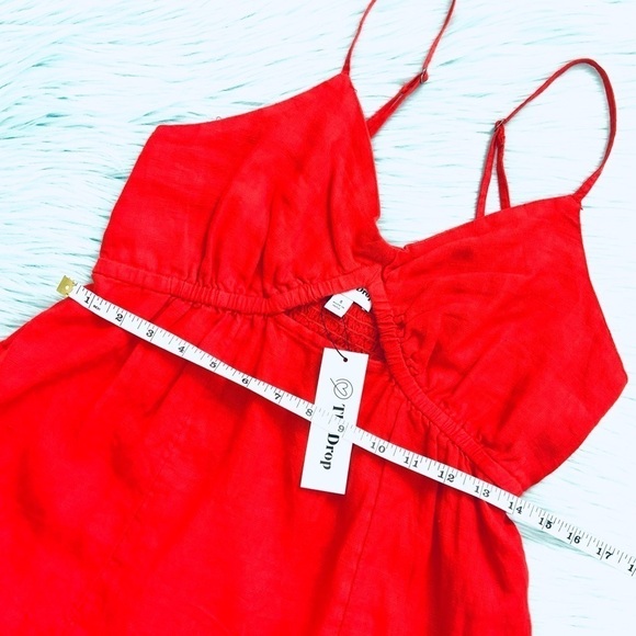 The Drop Women's Maci Strappy V-neck Cut-out Smocked Back Midi Dress - Picture 5 of 7